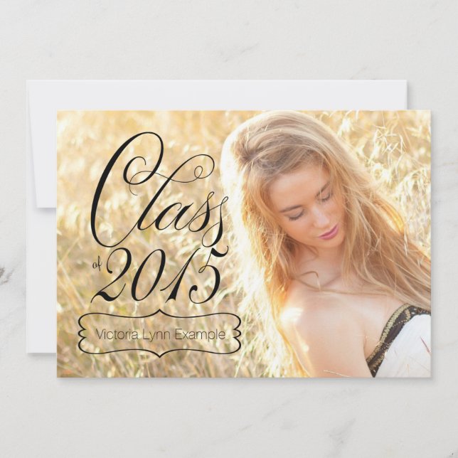 Girls Photo Class of 2015 Graduation Invitation (Front)