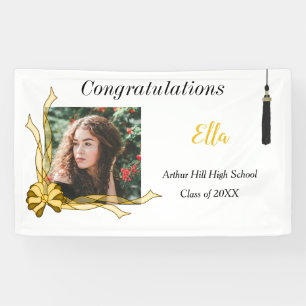 Girl's Photo Graduation Banner