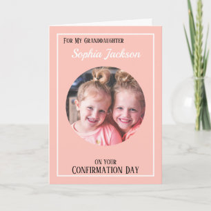 Girls Photo Granddaughter Confirmation Card 