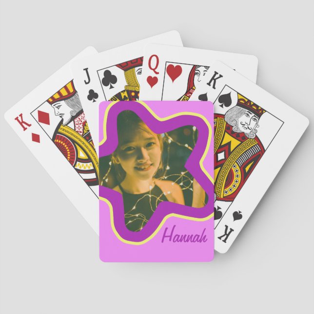 Girls photo name playing cards (Back)