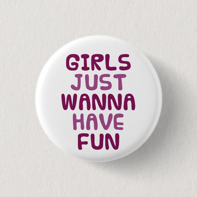 Girls Pinback Button (Front)
