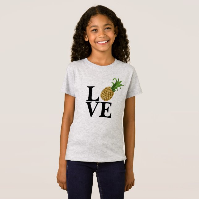 Girl's Pineapple Love T-Shirt (Front Full)