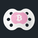Girl's Pink Baby Bitcoin Pacifier<br><div class="desc">Show the world your little one will be a future bitcoin user. Solid baby pink background with bitcoin in white.</div>