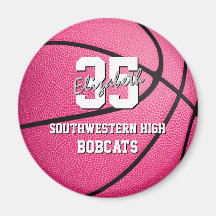 Girl's pink basketball team sports gifts