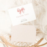 Girls' Pink Bow Feminine Coquette Baby Shower Thank You Card<br><div class="desc">Thank your friends and loved ones for attending your baby shower celebrations with our simple and adorable pink bow thank you card.</div>