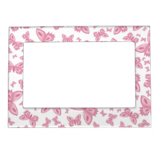 Girls Pink Butterfly Magnetic Photo Frame