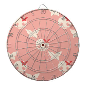 Girls Pink Cartoon Skull Butterfly Dartboard