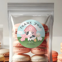 Girls Pink Farm Animal Barnyard Birthday Favor