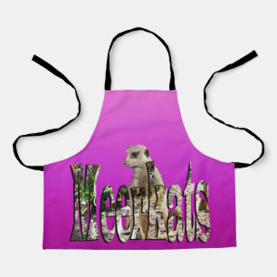 Girls Pink Meerkat, Full Print Apron