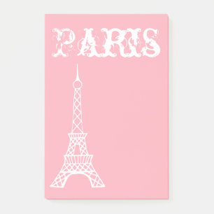 Girl's Pink Paris Post It Notes Gift