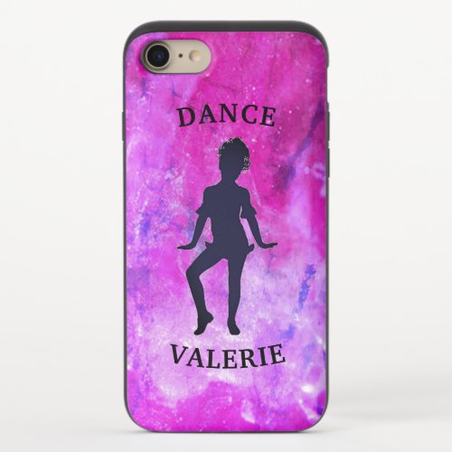 Girls Pink Purple Galaxy Dance iPhone 87 Slider Case