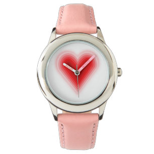 Girls Pink & Red Heart Valentine's Day Kids Watch