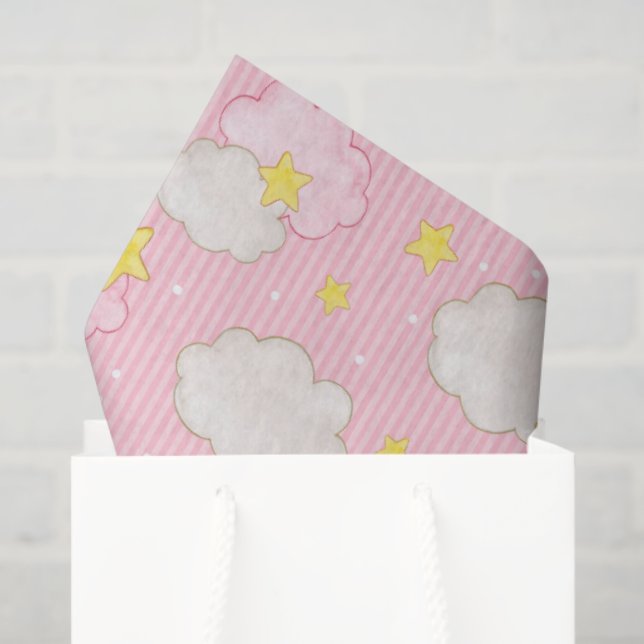 Girls Pink Sky  Tissue Paper (Gift Bag)