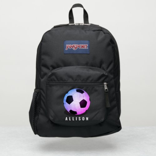 Girls Pink Soccer Sports Personalized JanSport Backpack