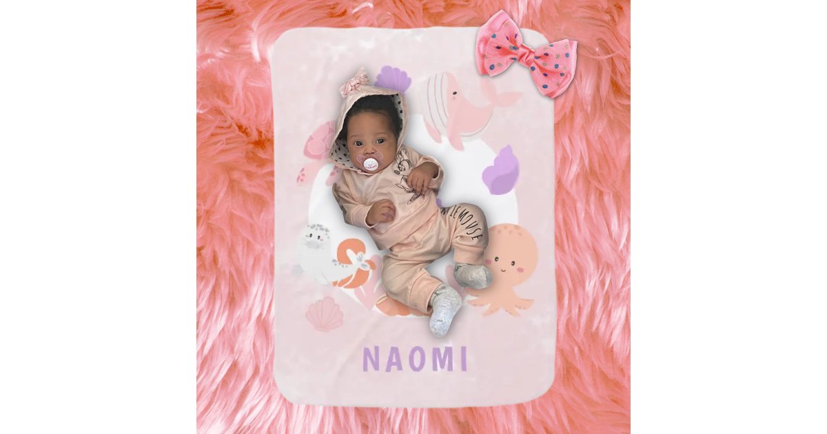 Girls Pink Under The Sea Ocean Animals Baby Blanket | Zazzle