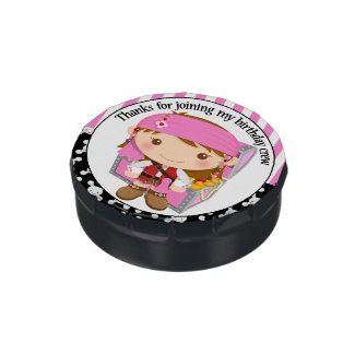 Girls Pirate Party Thank You Jelly Belly Candy Tins