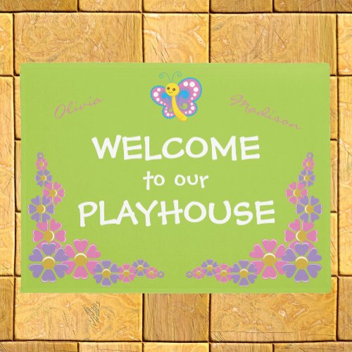 Girls Playhouse welcome Doormat