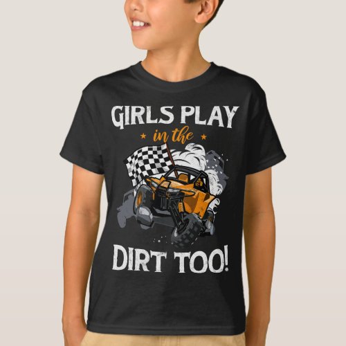 Girls Playing in the UTV Dirt Offroad SXS Racing Q T_Shirt