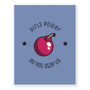 Girls power temporary tattoos