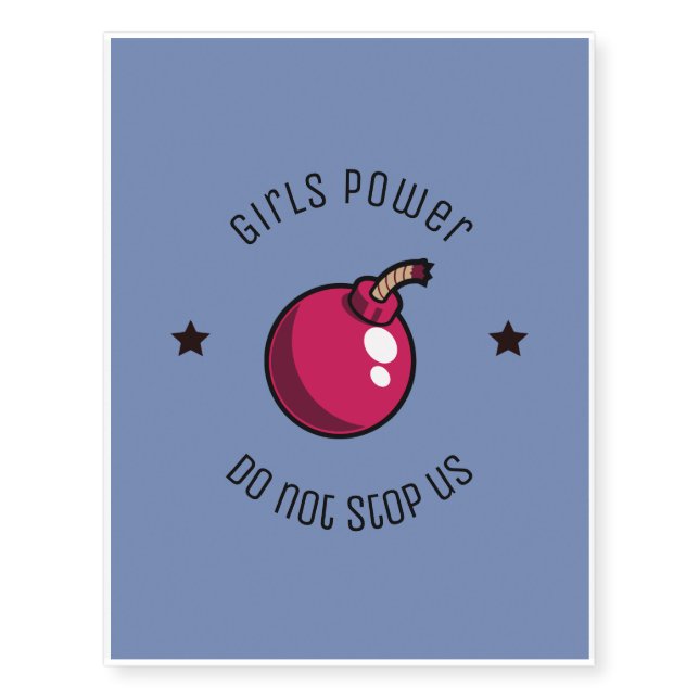 Girls power temporary tattoos (Front)