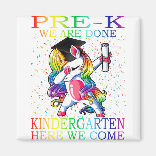 Girls Pre-K Graduation Magical Unicorn Gift Magnet