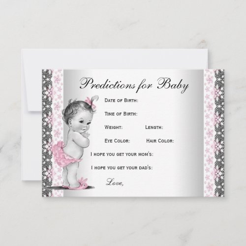 Girls Predictions  Advice for Parents Baby Shower