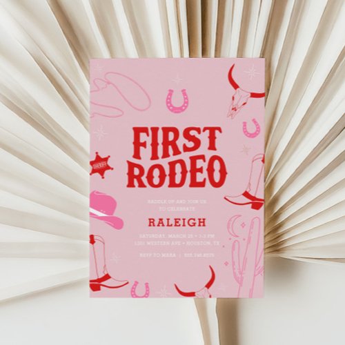 Girls' Preppy First Rodeo Cowgirl 1st Birthday