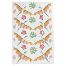 Girls Pretty Dinosaur Birthday Gift Bag