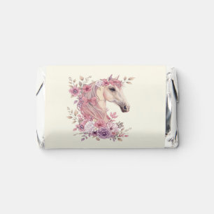 Girls Pretty Ponies Pastel Floral Horse Hershey's Miniatures