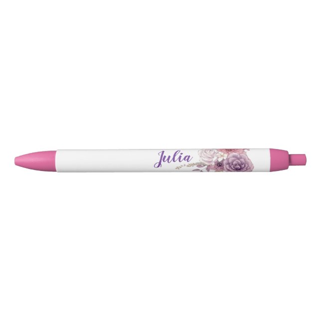 Girls Pretty Ponies Pastel Floral Horse Pen (Front)