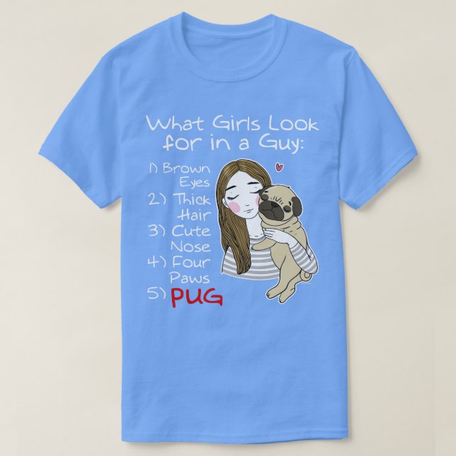 Girls pug T-Shirt (Design Front)