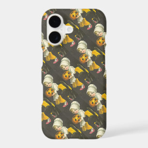 Girls Pumpkin Cat Vintage Halloween iPhone 17 Case