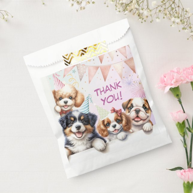 Girls Puppy Lets Pawty Birthday Party Favor Bag (Sealed)