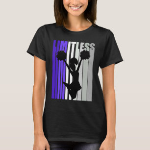 Girls Purple Cheerleading Birthday Retro Graphic T-Shirt