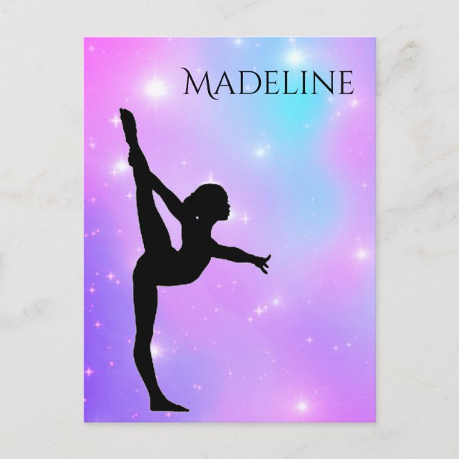 Girls Purple Gradient  Postcard (Front)