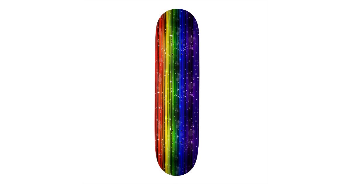 Girls Rainbow Sparkle Skateboard