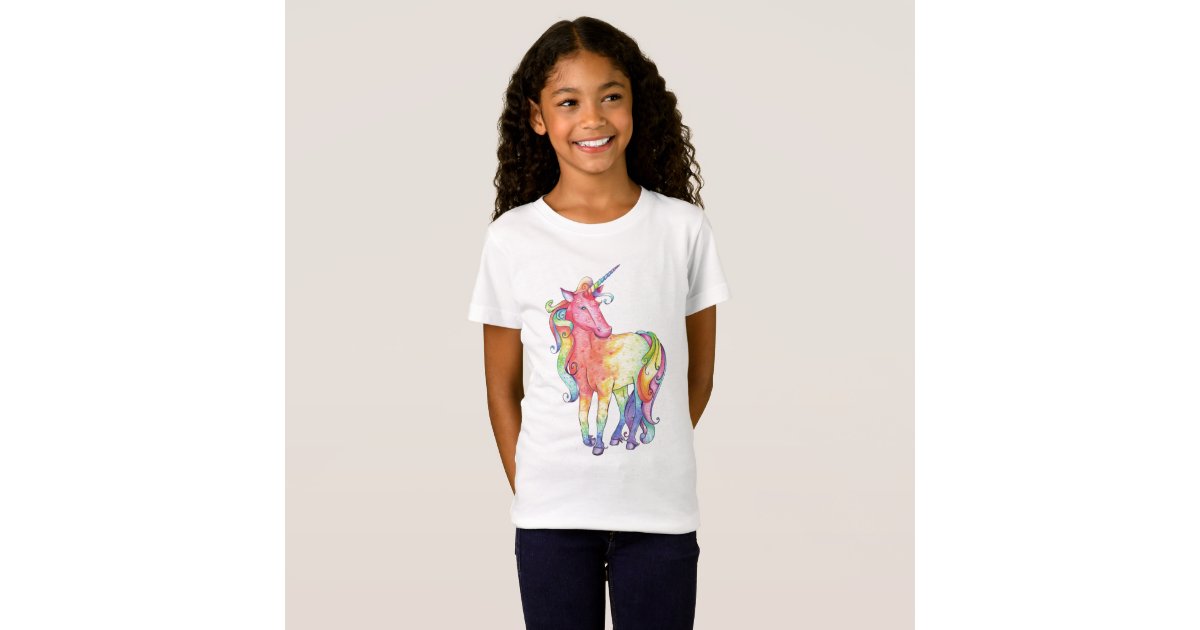 Rainbow Unicorn T-shirt | Zazzle