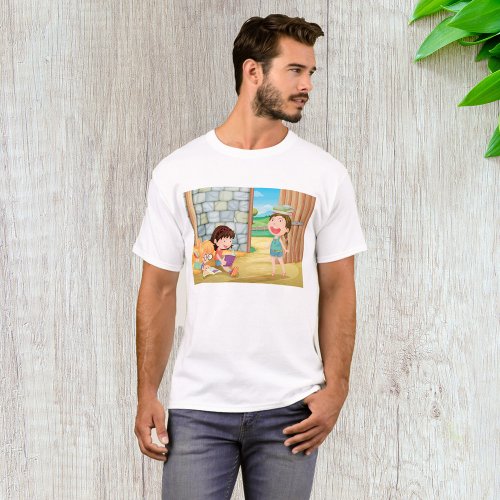 Girls Reading In A Barn T_Shirt