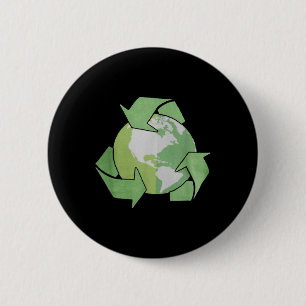 Girls Recycling, Recycling Kids, Recycle For Men  Button