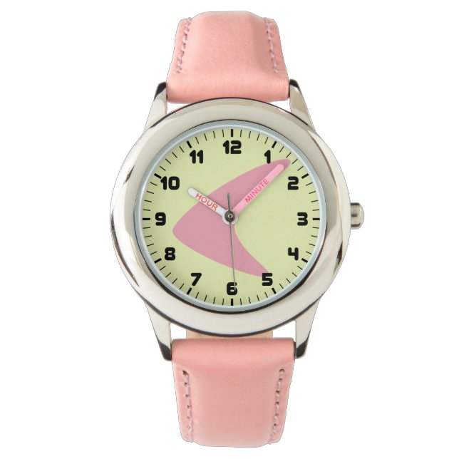 Girls Retro Boomerang Watch (Front)