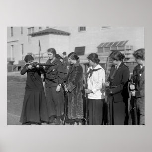 Girls Rifle Team, 1916 Poster