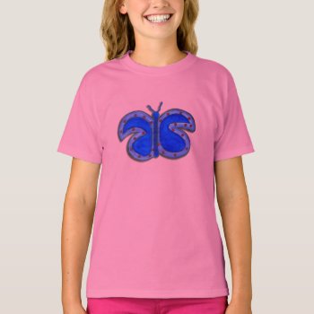 Girls Ringer Tee-groovy Butterfly T-shirt by rlwinkelmann at Zazzle