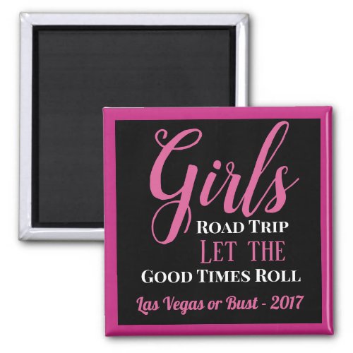 Girls Road Trip Personalized Magnet