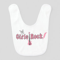 GIRLS ROCK BABY BIB