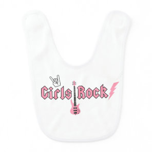 GIRLS ROCK BABY BIB