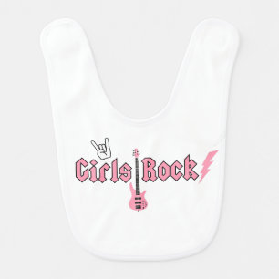 GIRLS ROCK BABY BIB