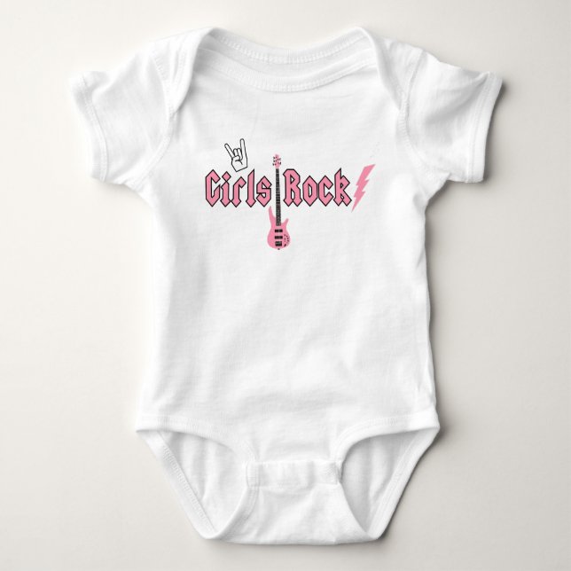 GIRLS ROCK BABY BODYSUIT (Front)
