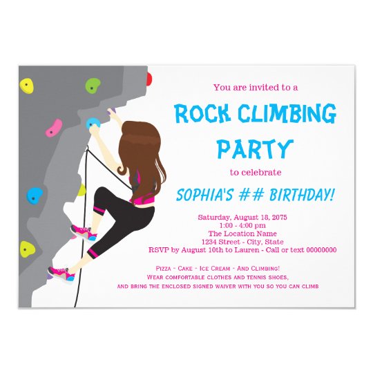 Climbing Party Invitations 2