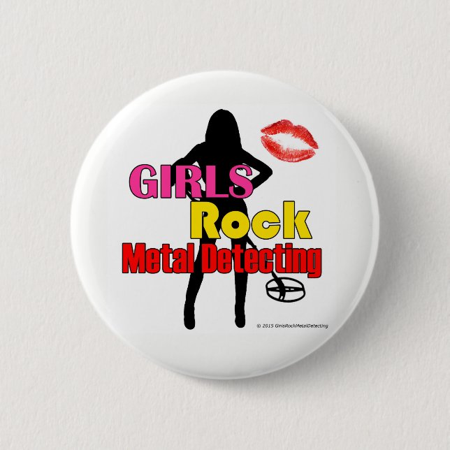 Girls Rock Metal Detecting Button (Front)