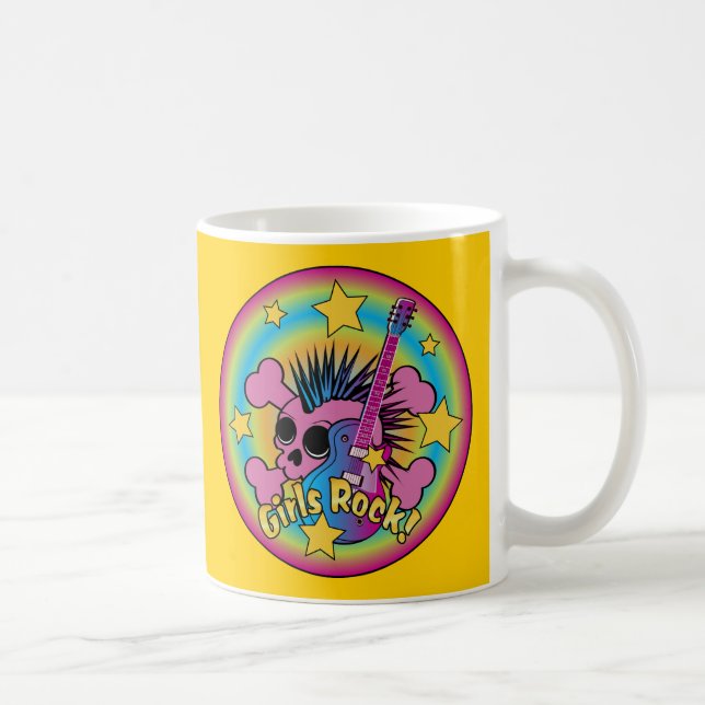 Girls Rock Skull & Crossbones Coffee Mug (Right)